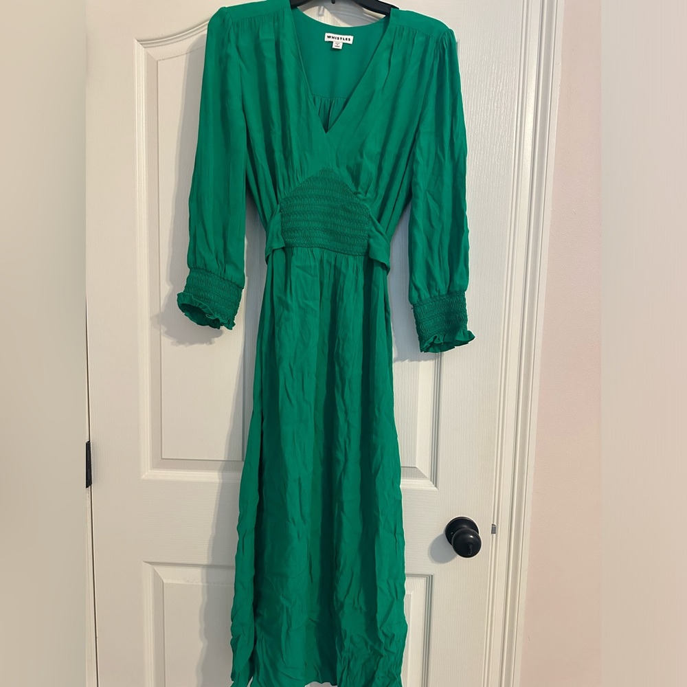 Women’s Whistles Green Zenna Shirred Waist Dress